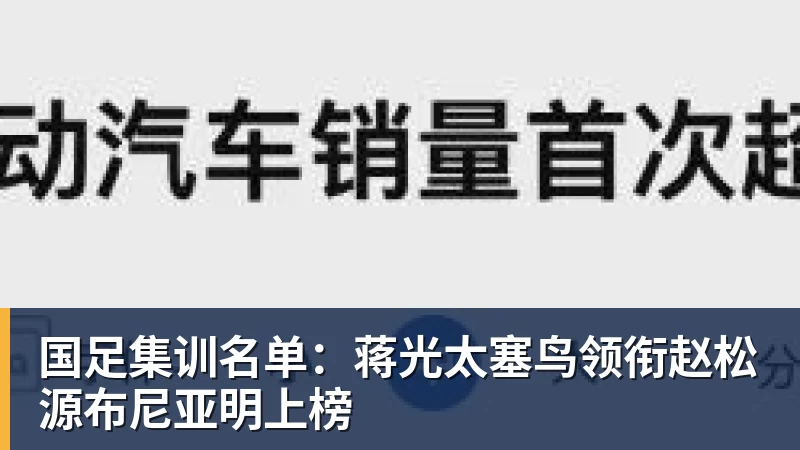 国足集训名单：蒋光太塞鸟领衔赵松源布尼亚明上榜